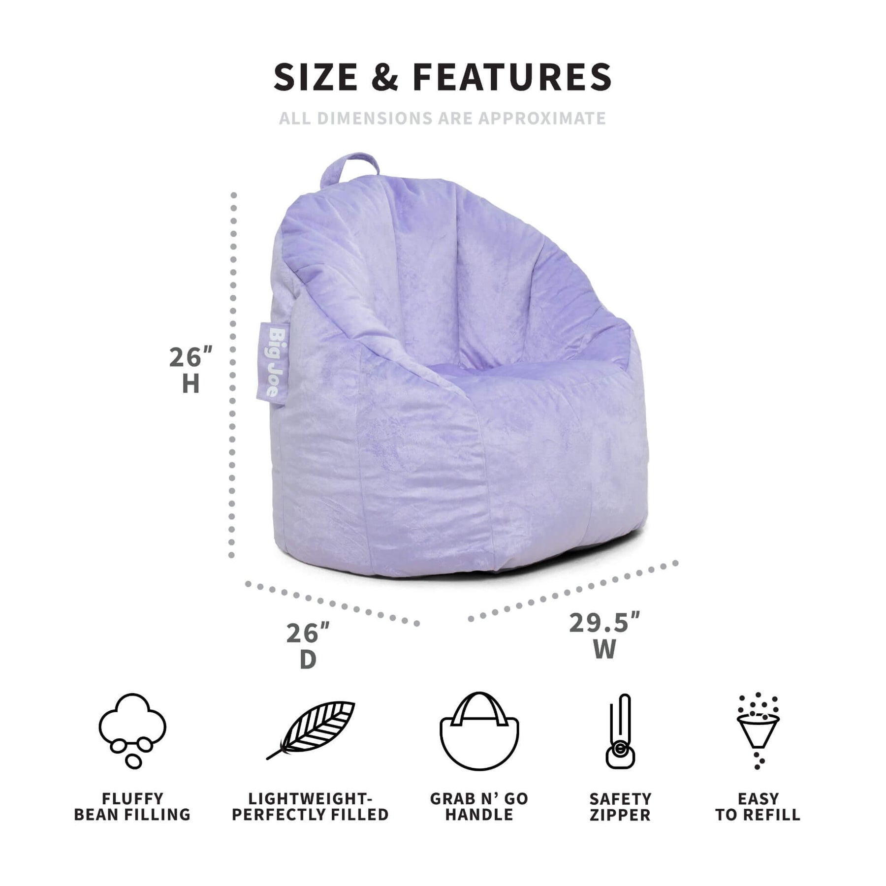 big joe fluffy bean bag