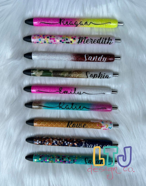 Custom Beach Glitter Pens – Thesouthernwienerdogdesigns