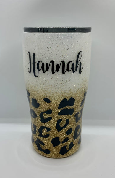 24 OZ OWALA Water Bottle Leopard, Cheetah, Sunflower, Custom Personalized,  Glitter Water Bottle Tumbler Cup 