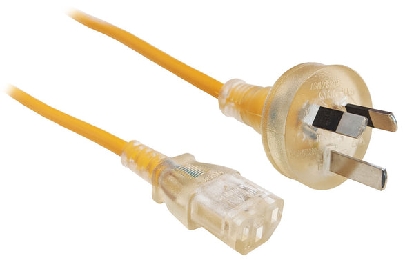 2.0m with wall plug to Straight IEC C13 connector