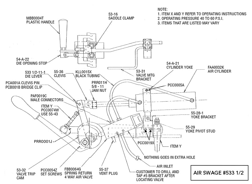 #533 1/2 Air Swage Diagram