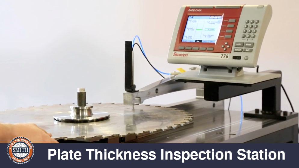 Plate Thickness Inspection Station built by Smith Sawmill Service