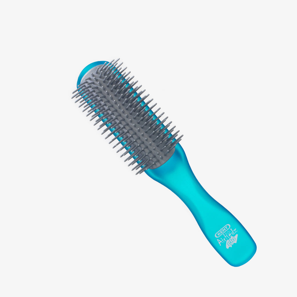 AirHedz Glo Half Round Detangling Brush in Blue - AHGLO01 BLUE