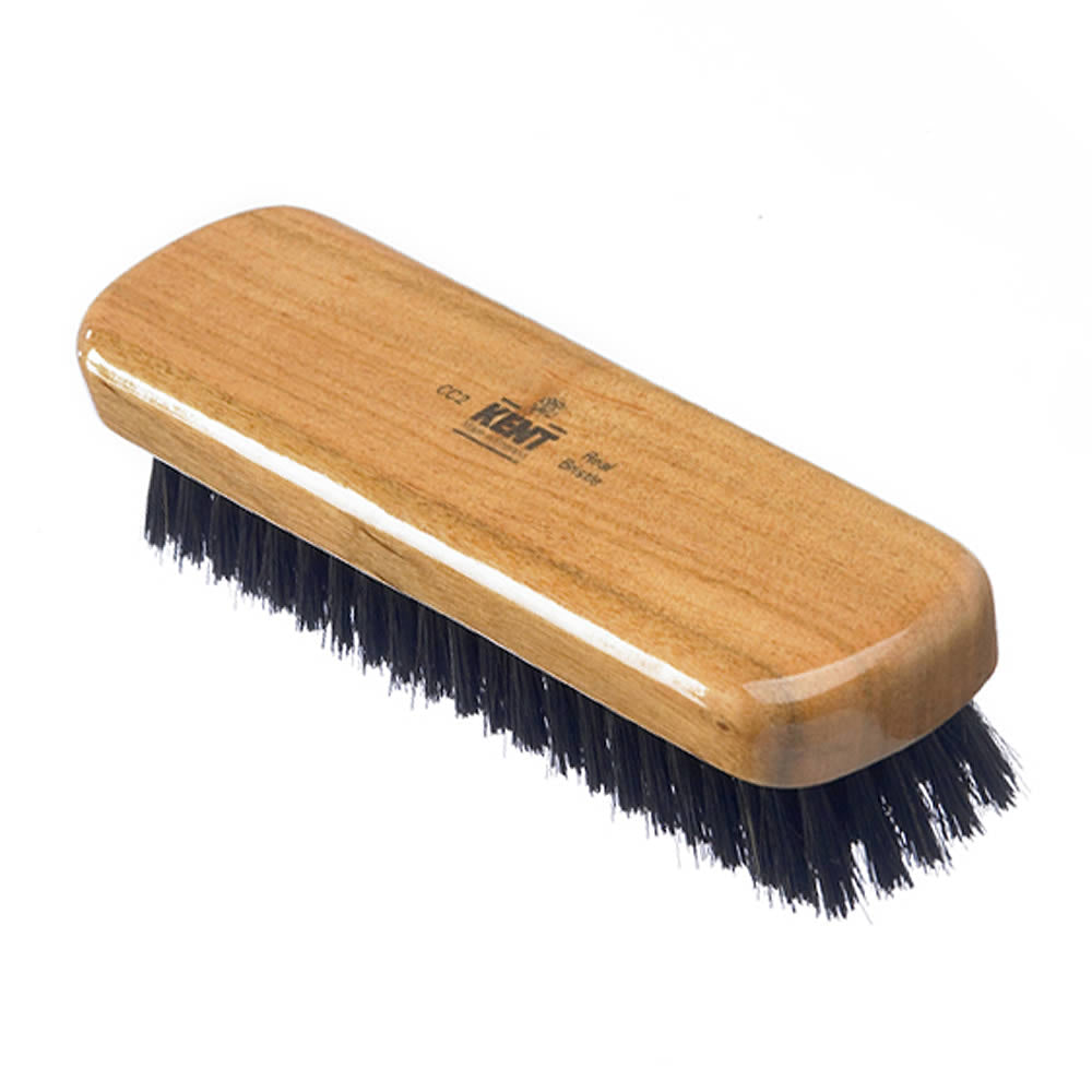 Travel Size Cherrywood Pure Black Bristle Clothes Brush - CC2