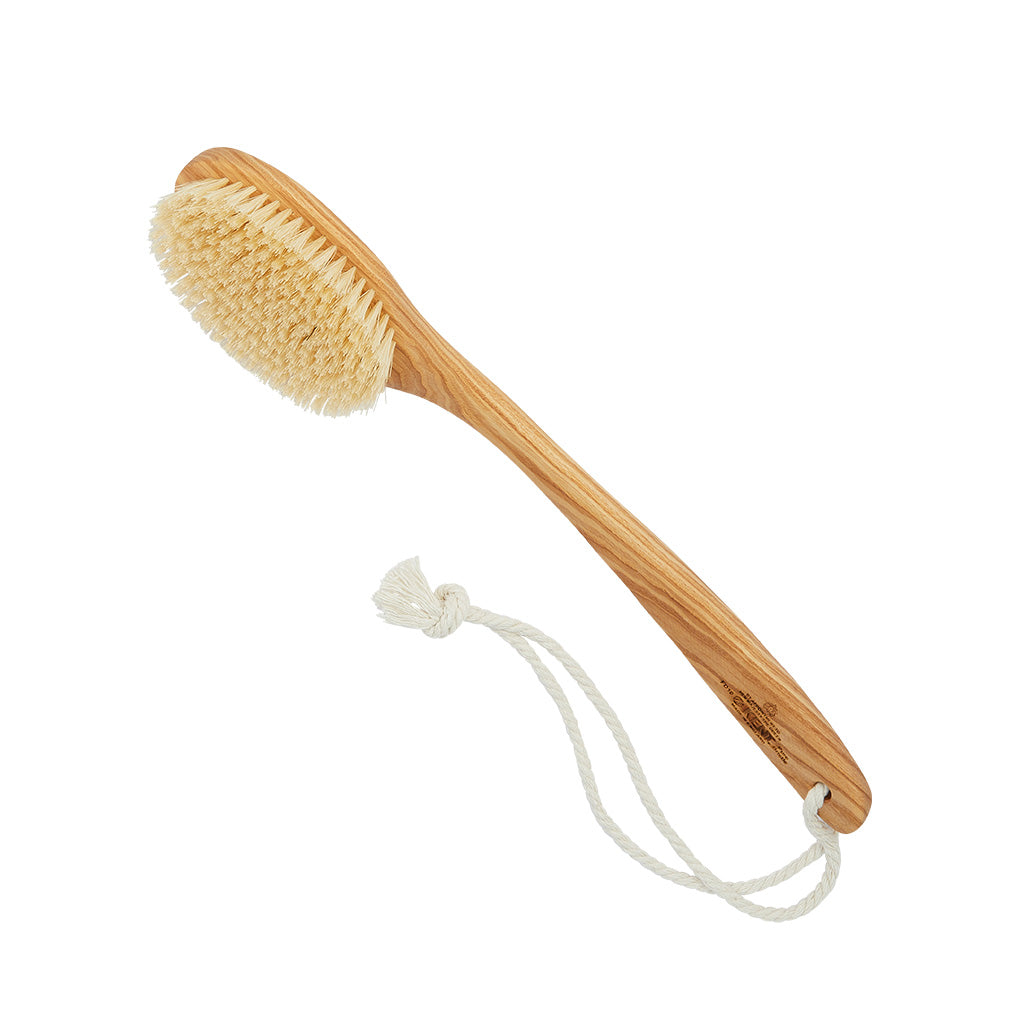 Luxury Ash Pure White Bristle Bath Brush with Fixed Head - FD10