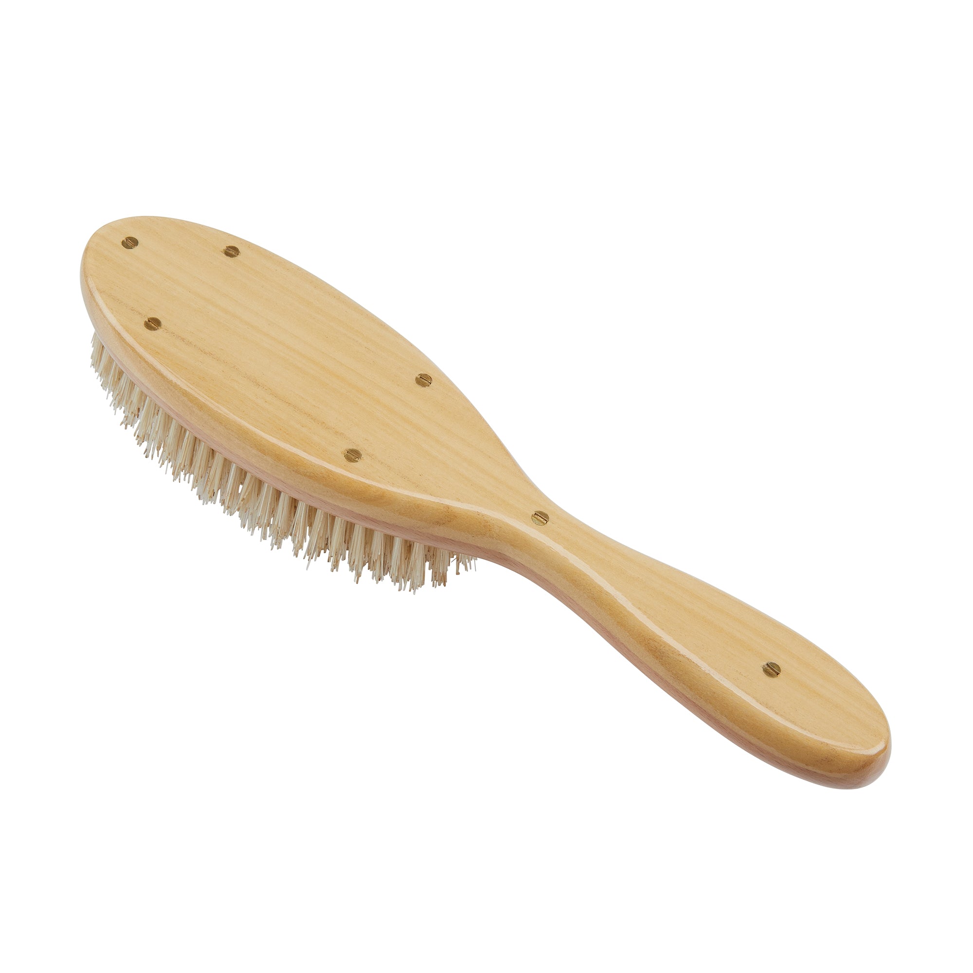 Handmade Satinwood Pure White Bristle Oval Hairbrush - LHS5