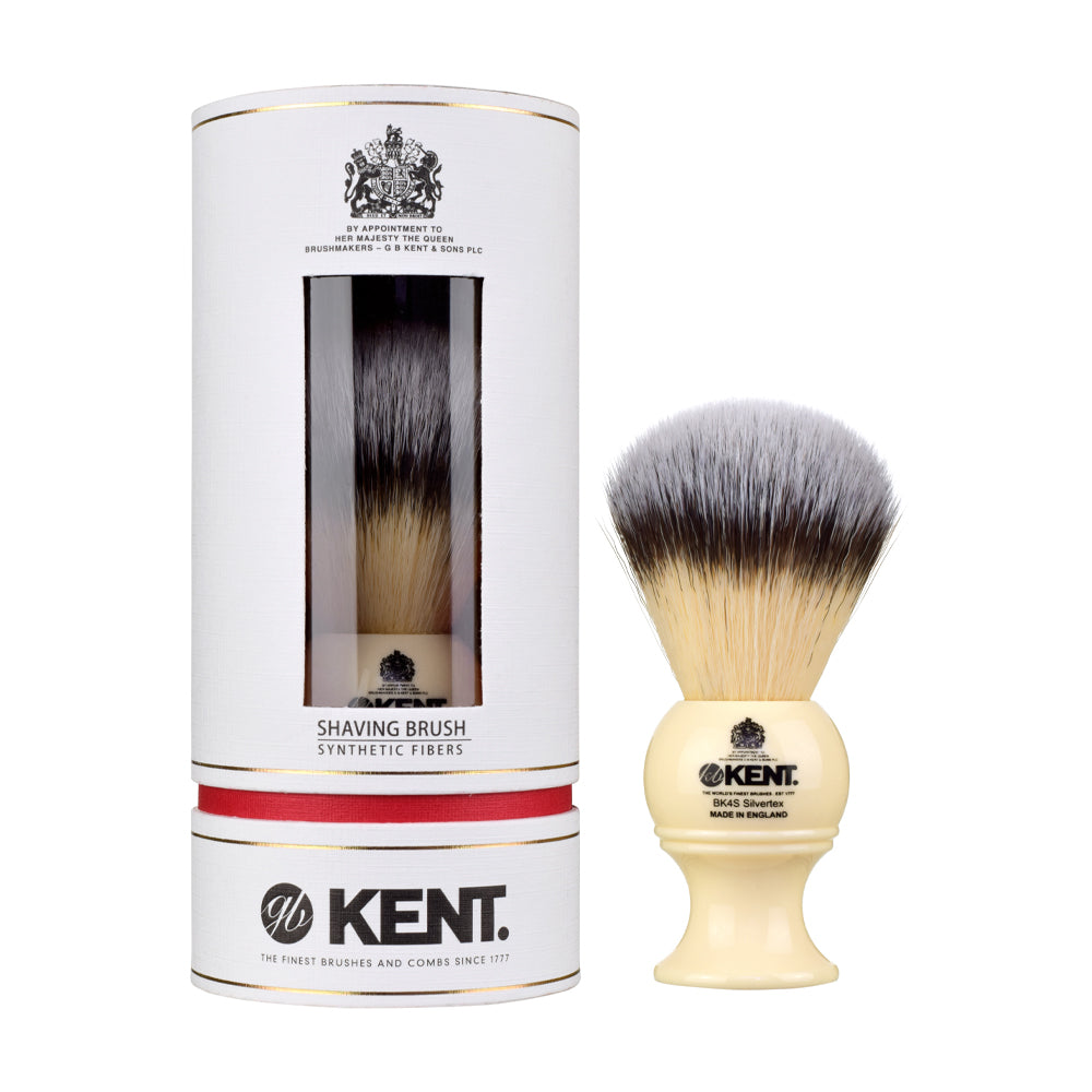 Medium Synthetic Ivory White Shaving Brush - BK4S