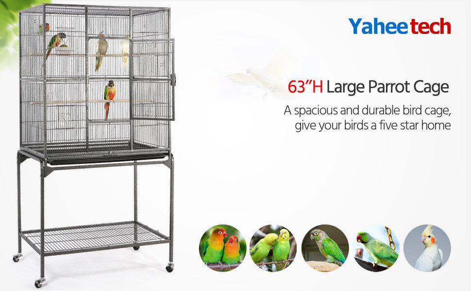 Wrought Iron Standing Large Parrot Parakeet