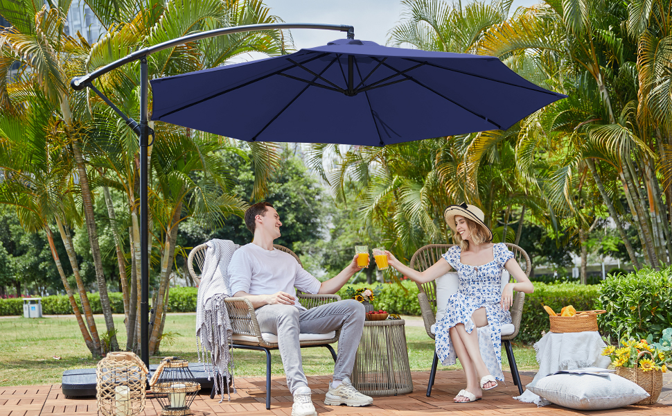 9FT Patio Offset Umbrella