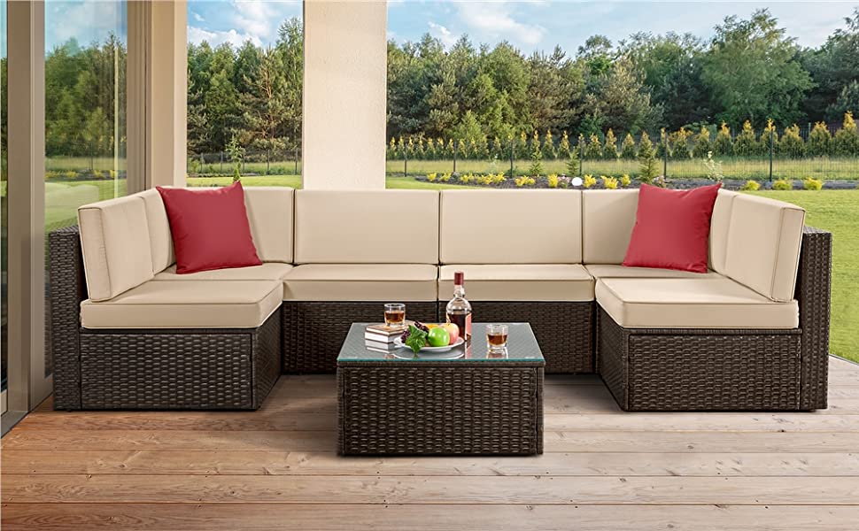 Yaheetech 7-Piece Patio Furniture Set