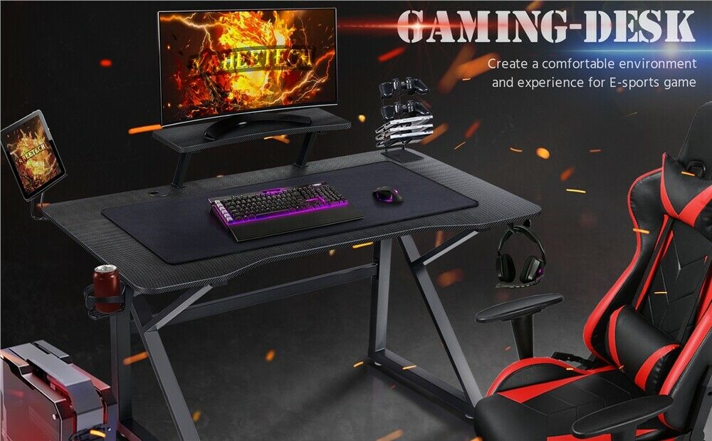 40 inch Gaming Desk K-Frame Multi-functional Computer Home Office Desk