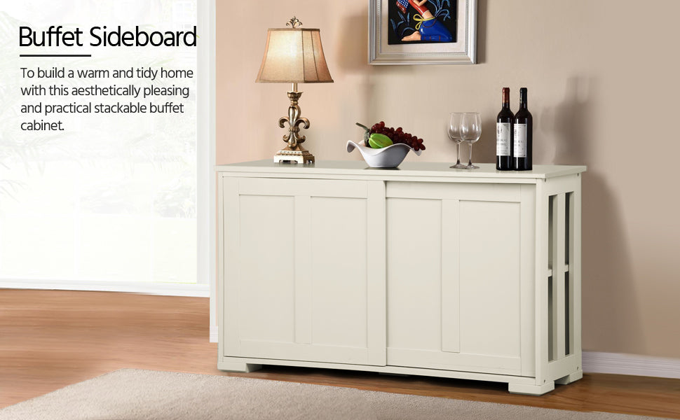 Kitchen Buffet Cabinet Storage Sideboard with Sliding Door