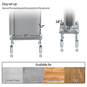 Double Folding Side Awning