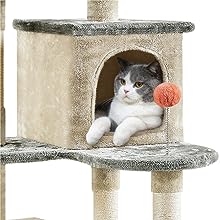 57.5″ Tall Cat Paw-Shaped Play Tower,
