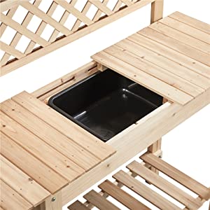 Garden Potting Bench Table