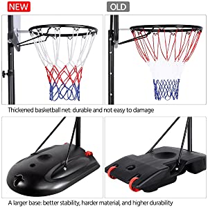 Yaheetech Panier de basket Portable Réglable en Hauteur 226,5-256,5 cm  Panier de Basket