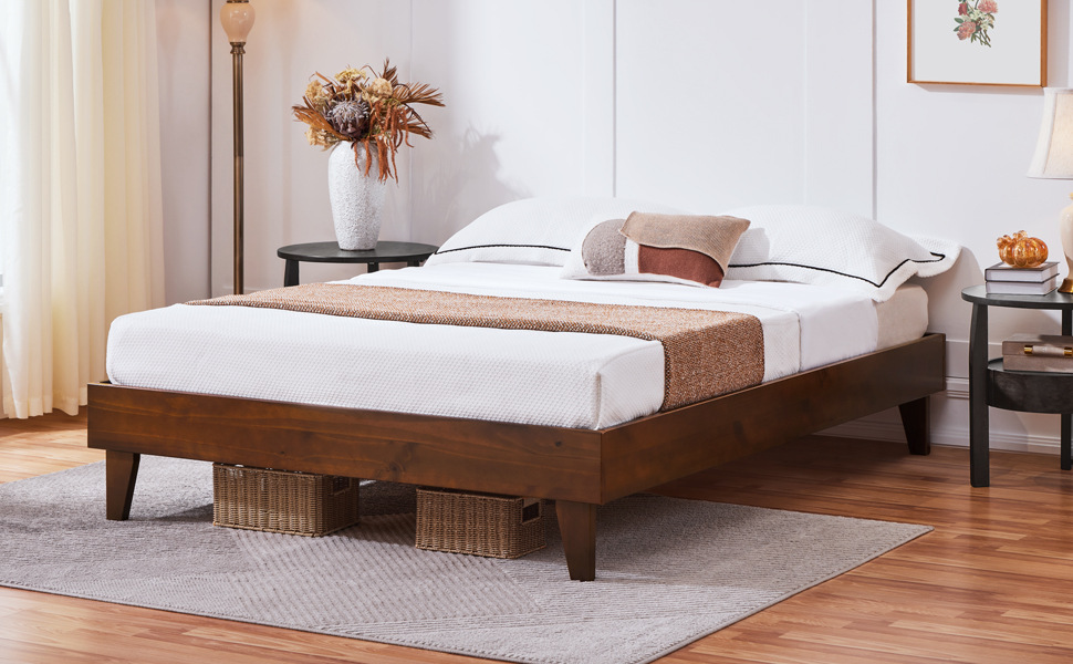 Yaheetech Wooden Bed Frame