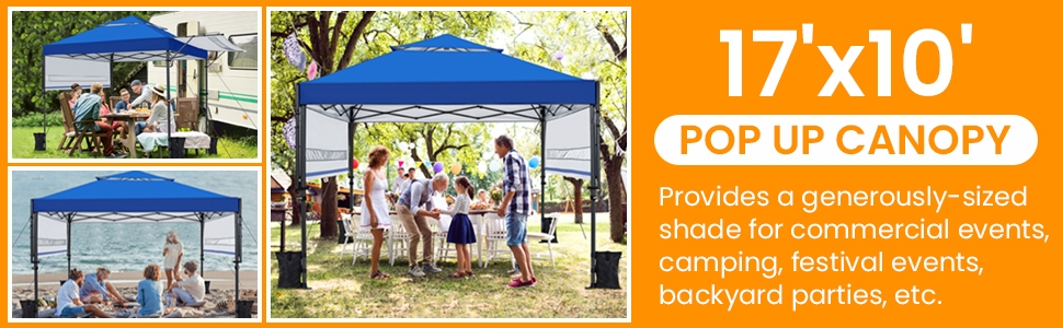 10x17 Pop-up Gazebo Canopy