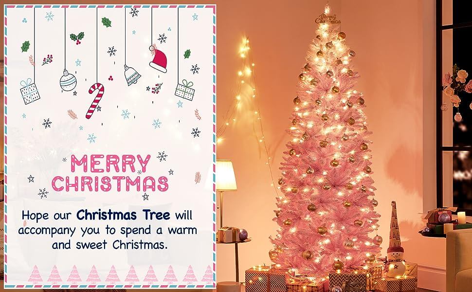 Pre-lit Flocked Artificial Christmas Tree