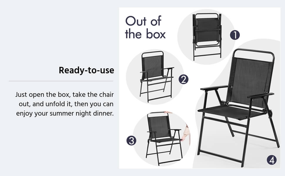 outdoor folding table and 2 chairs