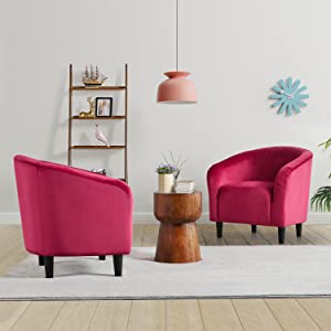 2PCS Velvet Club Chair