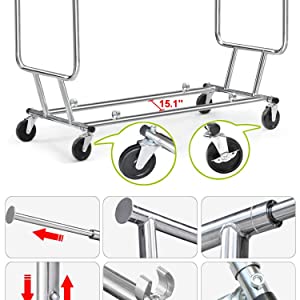 Commercial Clothing Garment Rack