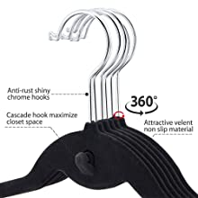 Nonslip Velvet Hangers - Heavy-Duty Coat Hangers