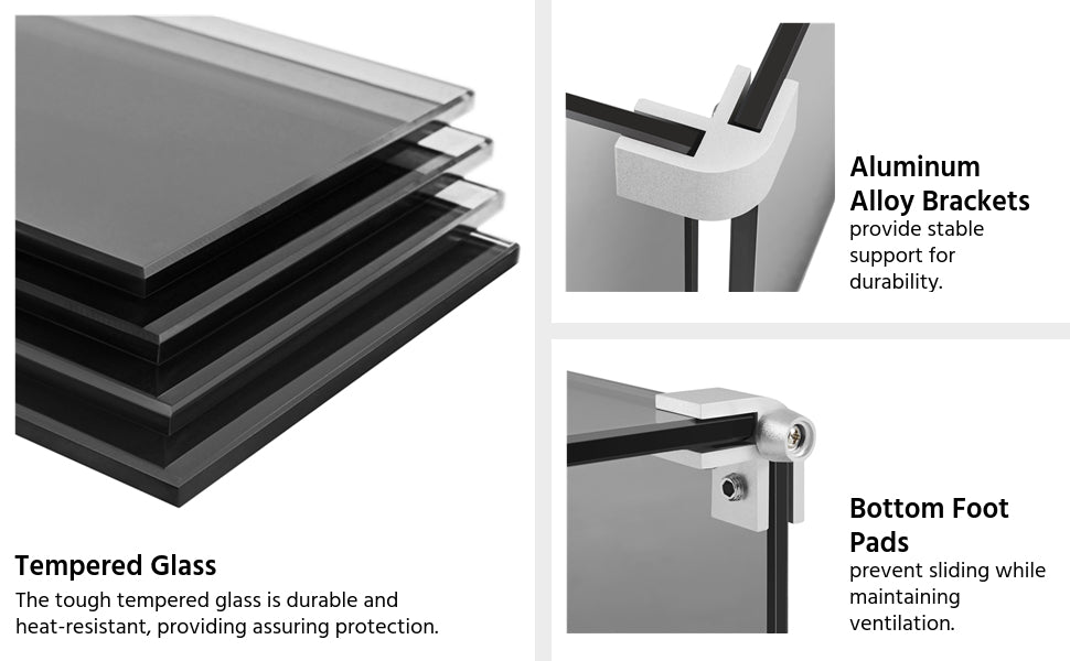 Rectangle Fire Pit Wind Guard