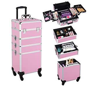 Yaheetech valise maquillage 4 en 1 beauty case mallette maquillage