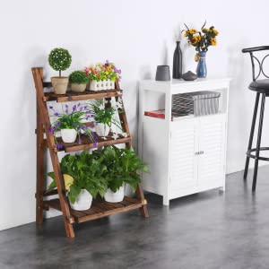 3-Tier Folding Wooden Plant Stand
