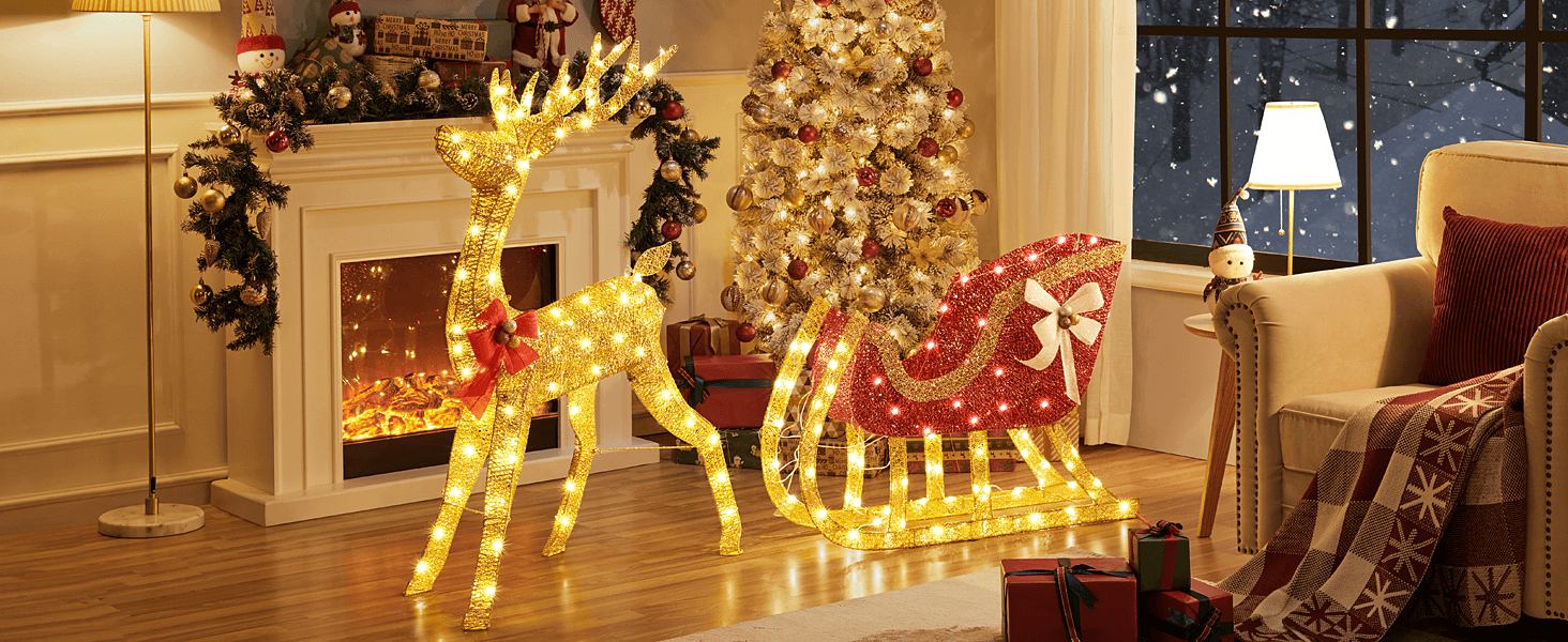 outdoor decor reindeer