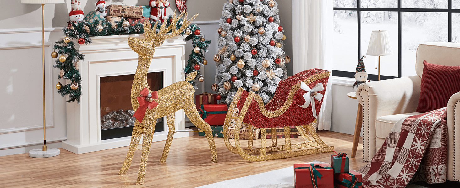 decorative reindeer outdoors