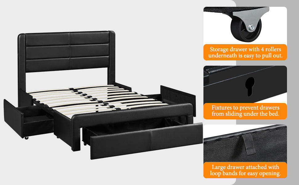 Queen Upholstered Bed Frame