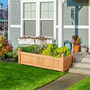 Wood Rectangular Garden Planter