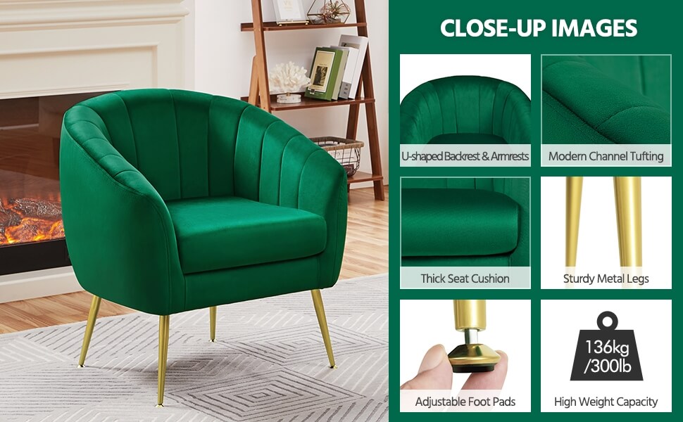 velvet accent armchair