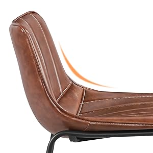 leather armless dining chair