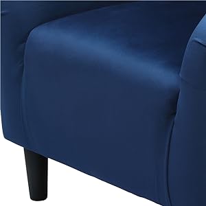 navy velvet club chair