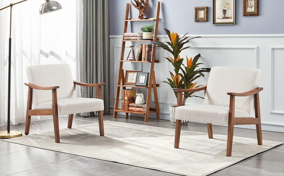 boucle accent chairs