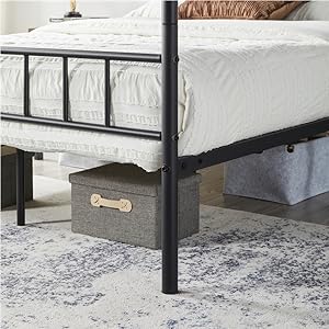 platform twin canopy bed