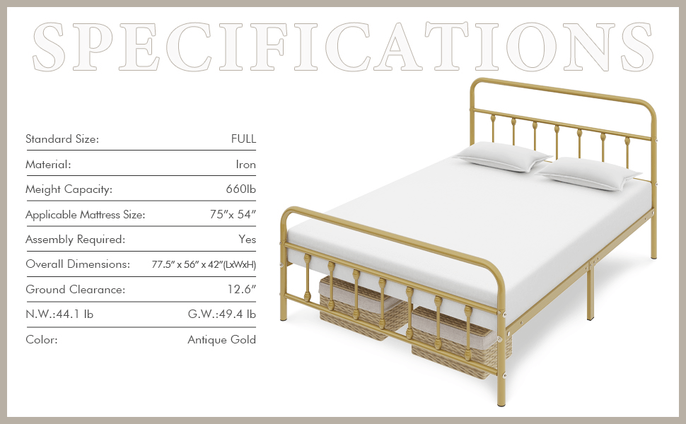 metal bed frame for twin bed