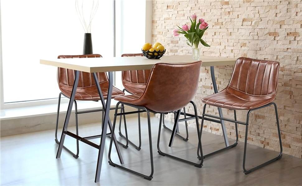 modern armless dining chair