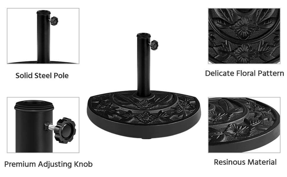 half patio umbrella base