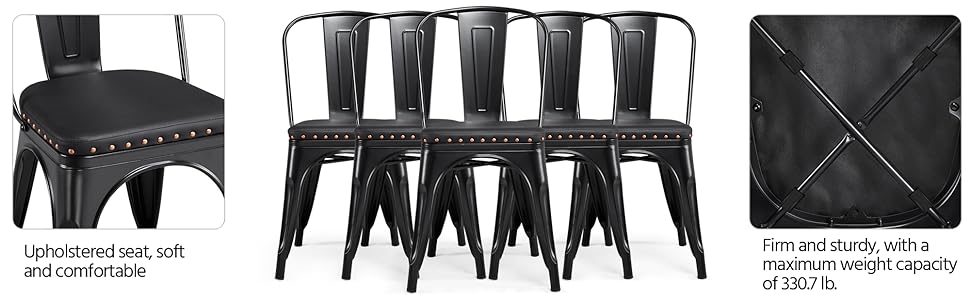 modern dining chairs with metal legs