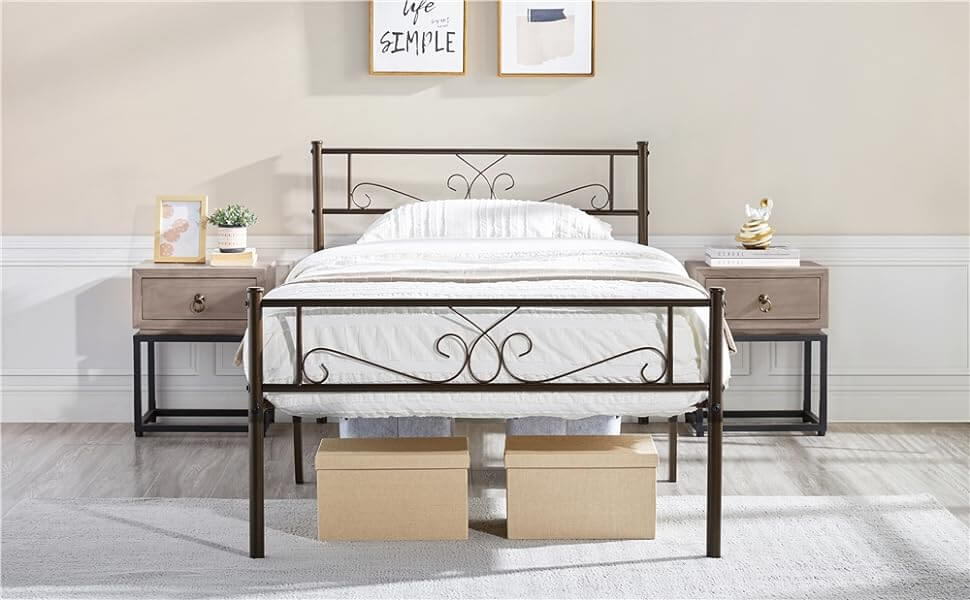 metal frame twin bed