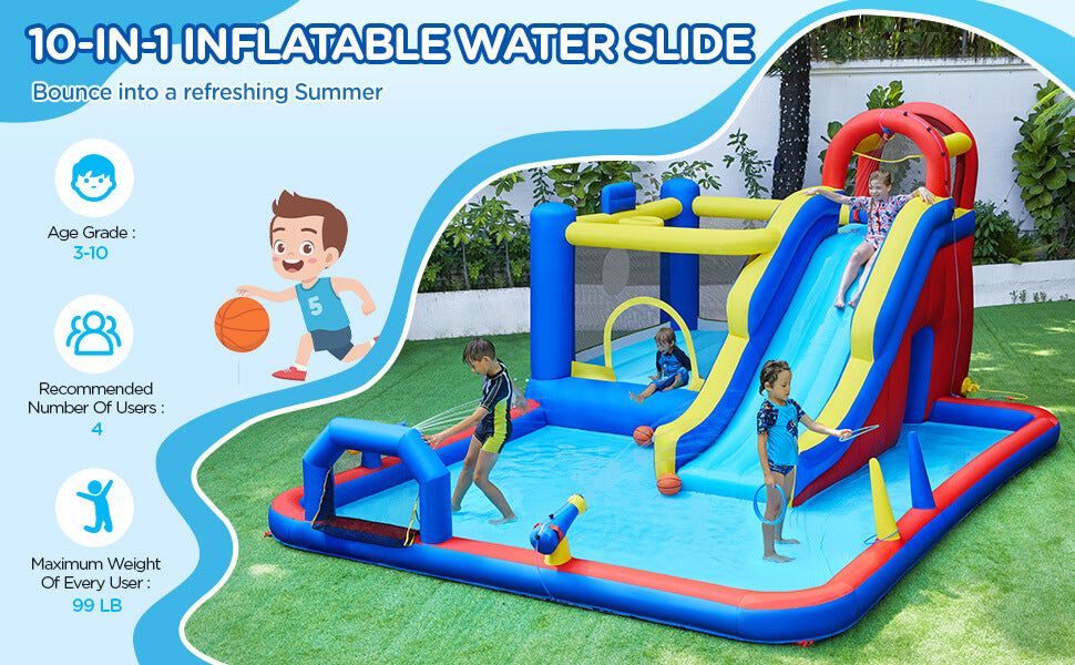 inground pool inflatable slide