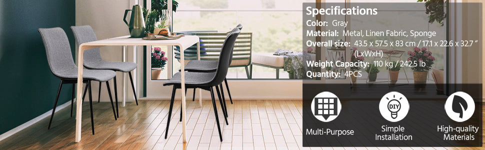 4pcs Dining Chairs