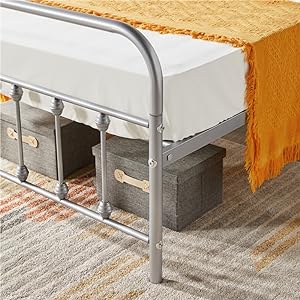 queen metal bed frame with headboard and footboard