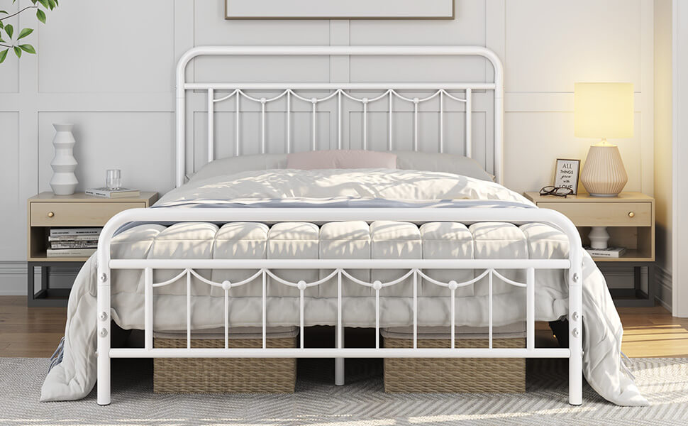 metal bed frame for king size bed