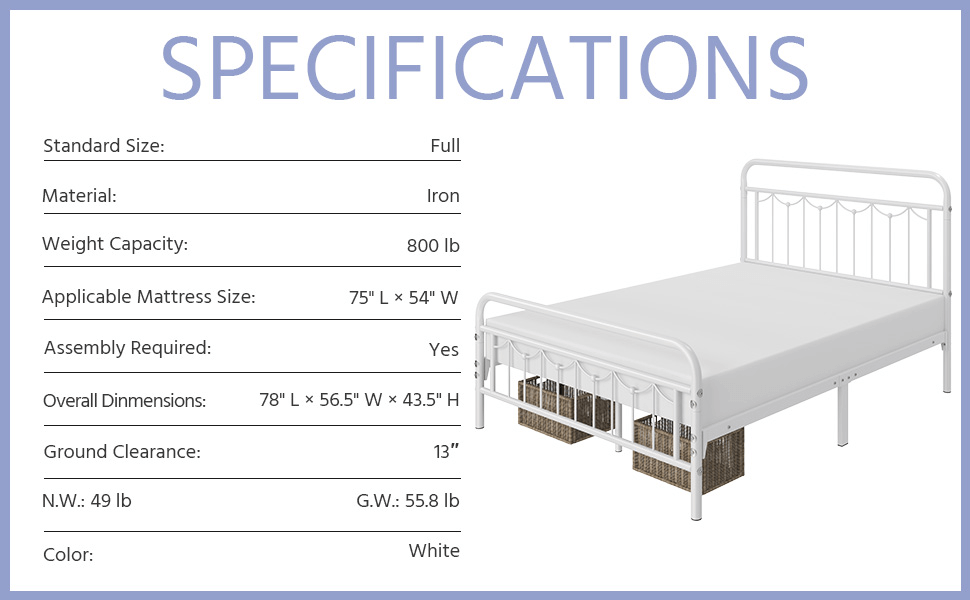 metal platform bed frame