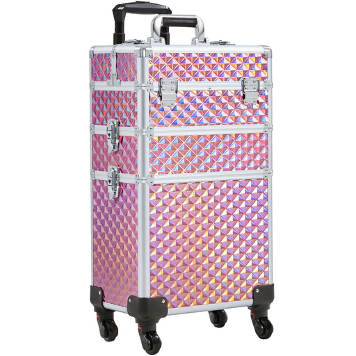 Yaheetech 41.9 Inch Makeup Train Case 3 In 1